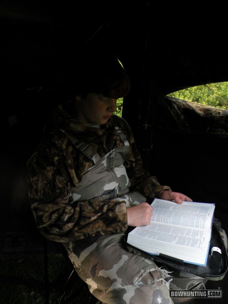 hunter in blind reading