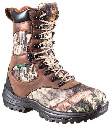 Side of female waterproof hunting boots